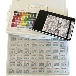 Miya 56 paint set and moleskin canvas notebook